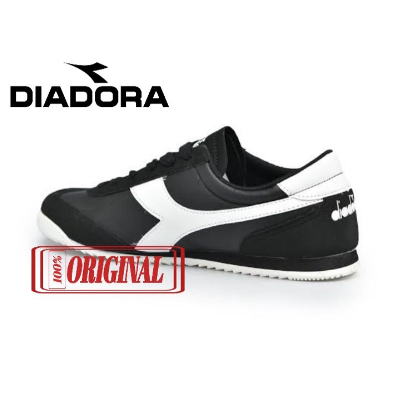 sepatu sneakers casual diadora durano black original