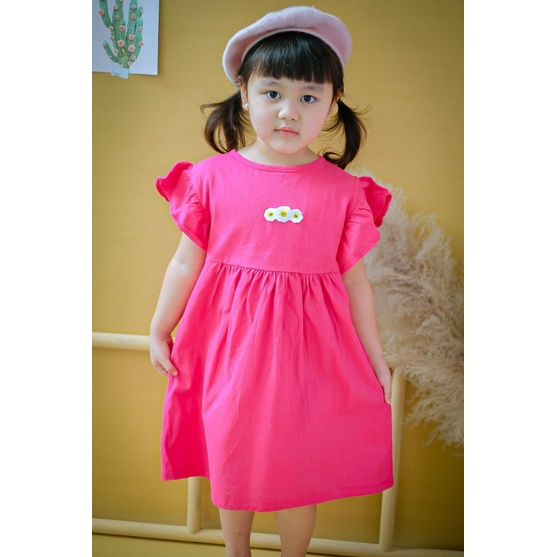 Smilee Dress Bunga 1 - 5 Tahun Dress Flower Ruffle Dress Ruffle Flower Anak Perempuan CBKS S24