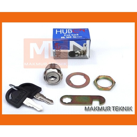 Huben HL103-16mm Camlock, Kunci Laci, Kunci Locker, Kunci Lemari