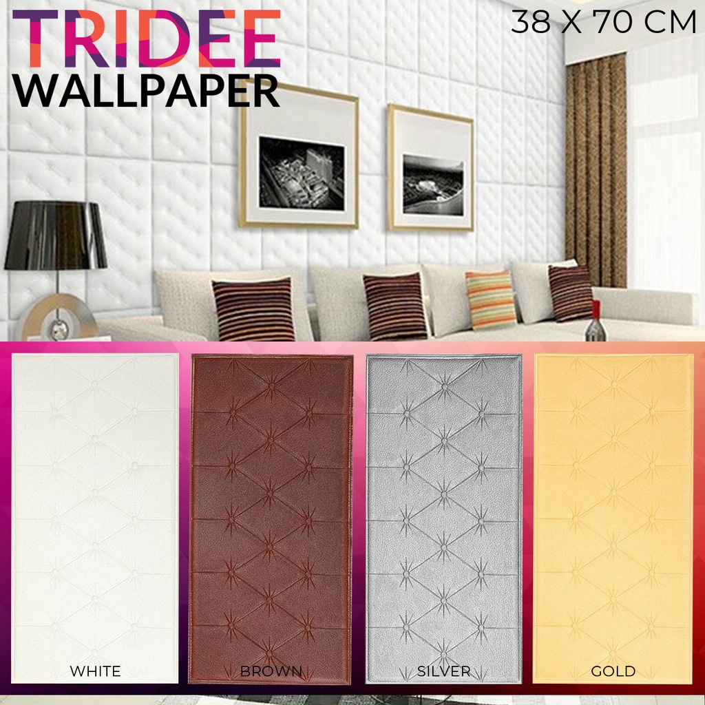 Wallpaper Headboard Stiker Foam 3D  | TRIDEE HEADBOARD FOAM