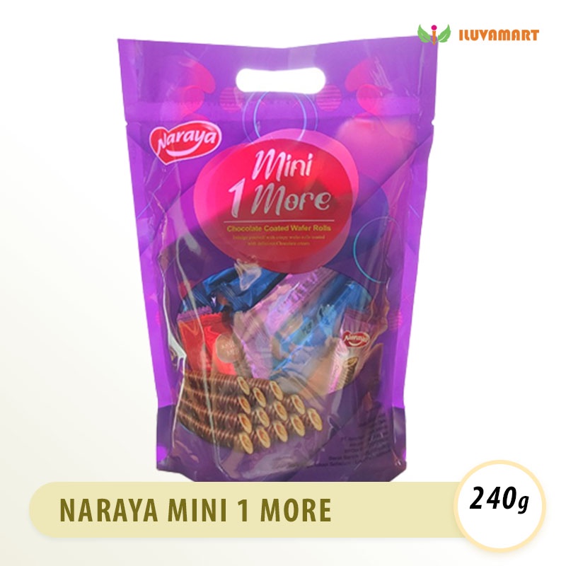 

Naraya Mini 1 More 200gr Coklat Wafer Rolls Snack Coated Chocolate