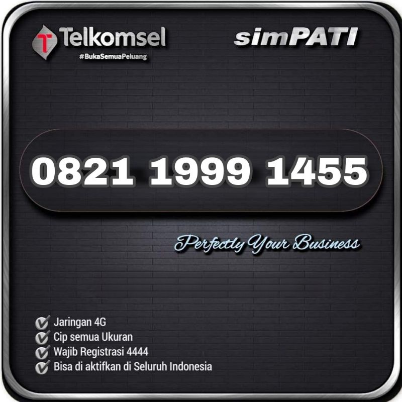Telkomsel Simoti Nomor Cantik  0821 1999 1455