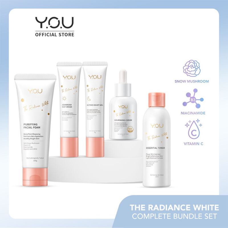 Qeila - YOU The Radiance White Series Purifying Facial Foam Active Night Gel