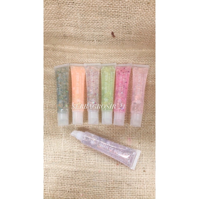 [6PCS] LIP OIL IMAN OF NOBLE GLITTER TUBE