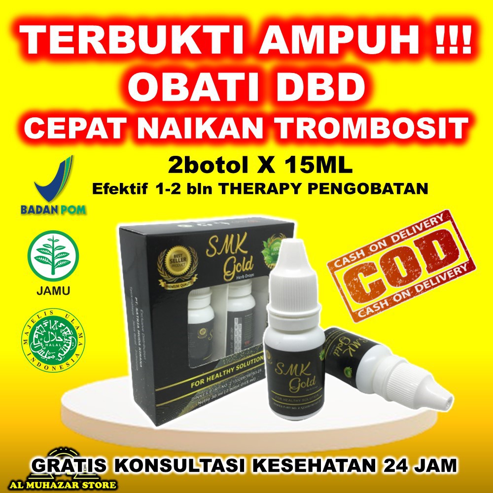 Obat Herbal Ajaib Amerta Green Gold 2x15ml Obat Jamu tetes Demam berdarah DBD Typus Kekurangan Sel D