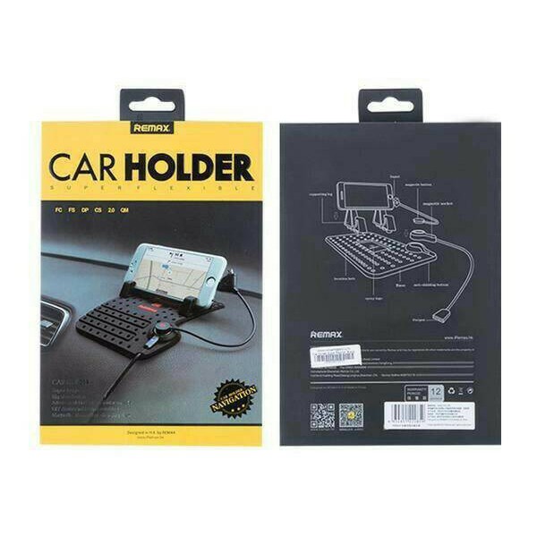 Remax car holder super flexible / enjoy stand + kabel charger 2 in 1 Original