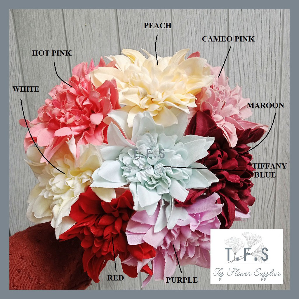 Artificial Flower Bunga Palsu Dahlia Plastik Imitasi Artificial Flower Bunga Palsu Dahlia Plastik Imitasi