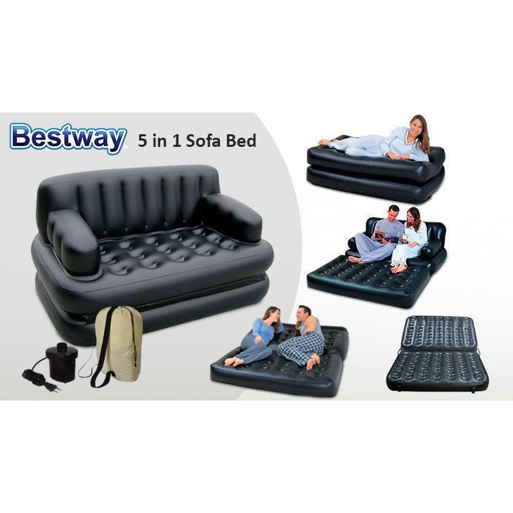 1 Paket Sofa Bed 5 Fungsi In 1 Sofabed 5 Model Isi Termasuk Pompa Bestway Shopee Indonesia