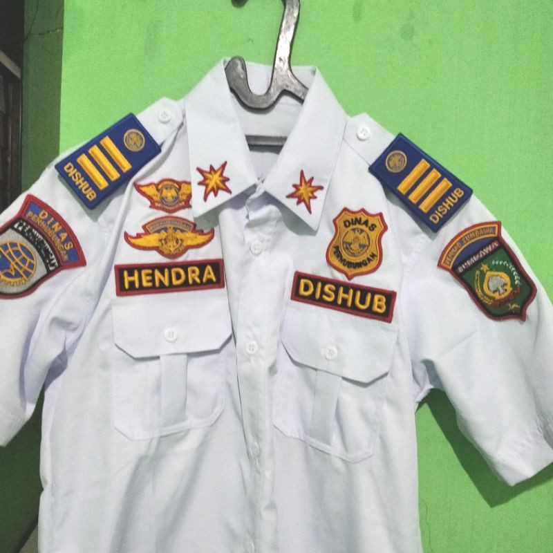 Baju PDH DISHUB lengkap dengan atribut