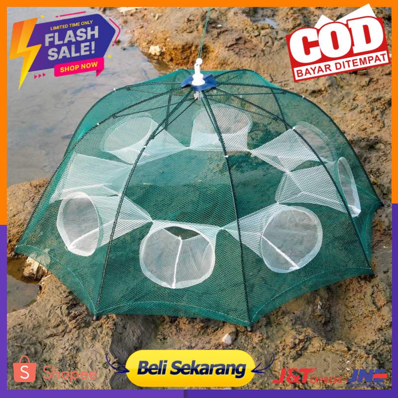 Jaring Pancing Ikan Hexagonal 8 Hole Fishing Net Trap Cage - Net001