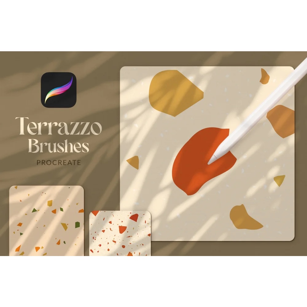 Procreate Brush - Terrazzo Pattern Procreate Brushes