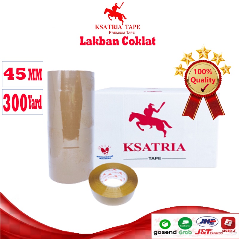 

[TERMURAH] Lakban OPP Tape / Lakban Coklat Dunia Packing 300 Yard (1 Dus)