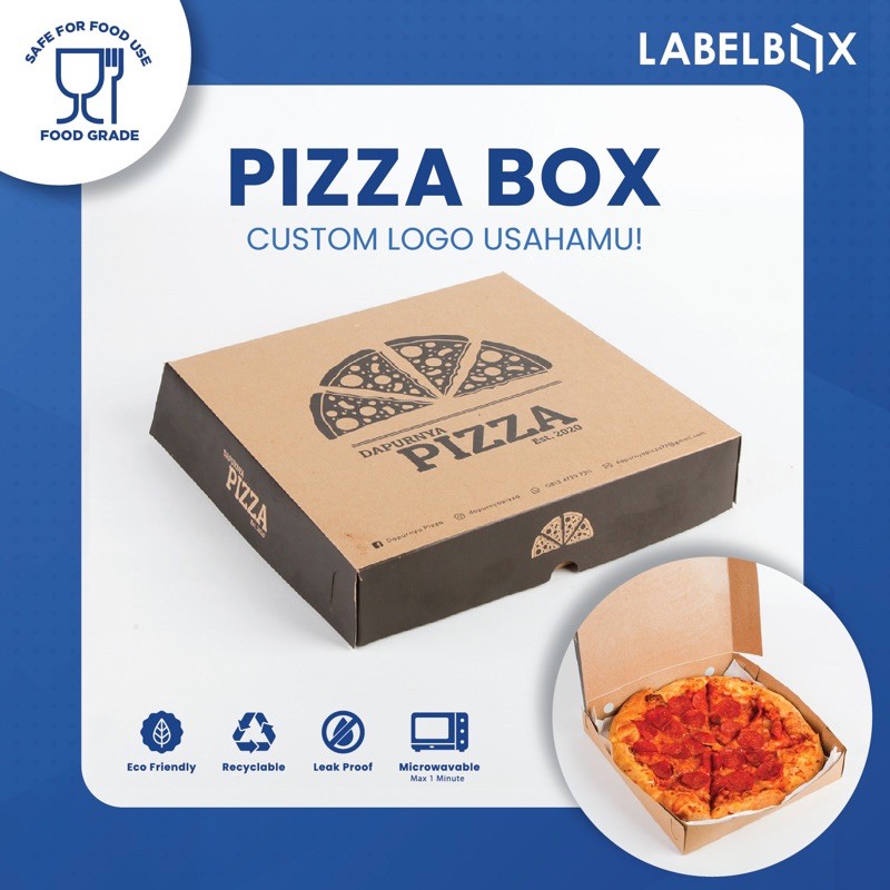 

Pizza Box Eco-Friendly | Kemasan Takeaway Pizza, Kue, Tart, dkk.