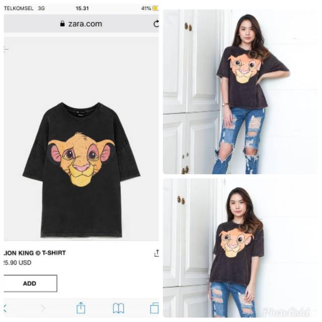 lion king t shirt zara