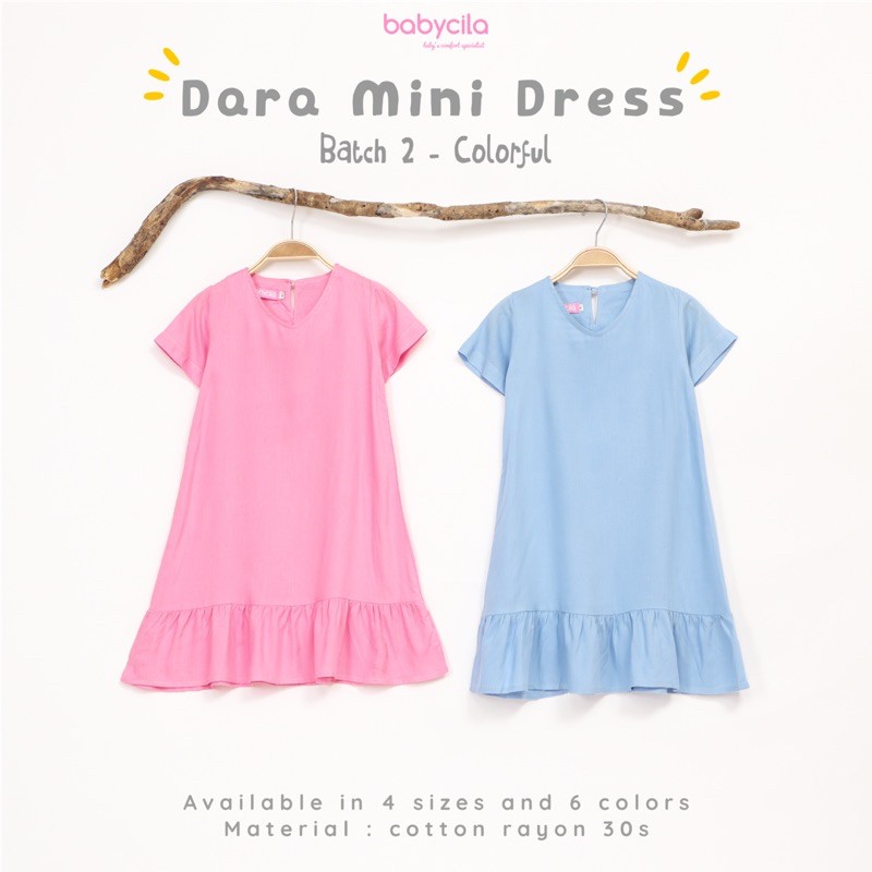 Babycila Daster Anak Rayon Dara Mini Dress Colorful 1-4th