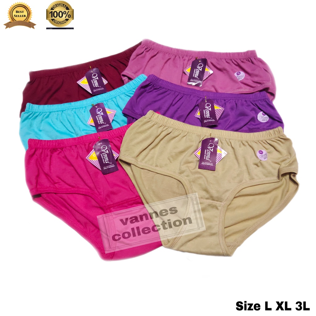 3 Pcs CD Wanita Dewasa/CD Wanita Karet Kerut/CD Wanita Dewasa Katun L XL XXL