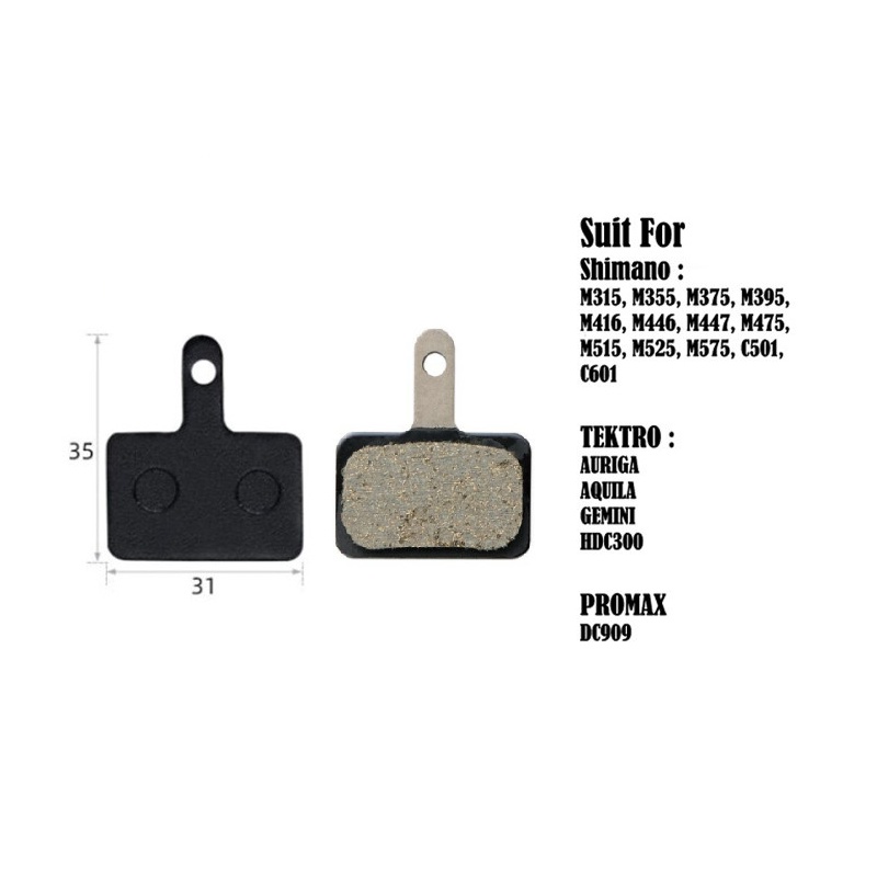 Brake Pad Kampas Rem BR M416 ACERA ALTUS BRAKEPAD Shimano B01S TEKTRO SEMI METALIK rem disc rotor  C