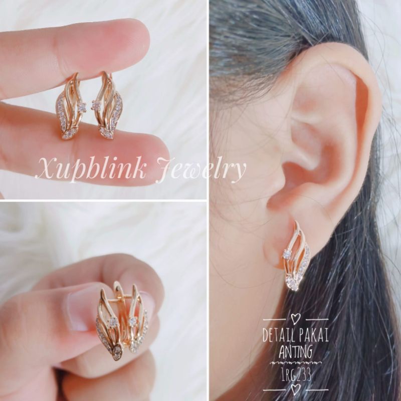 Anting Klip Titanium Wanita Anti Karat(AT)