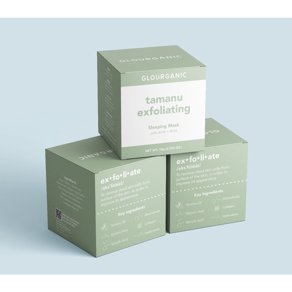 TAMANU EXFOLIATING|WATERMELON HYDRATING|SLEEPING MASK GLOURGANIC|EXFOLIATING TAMANU SLEEPING MASK MA