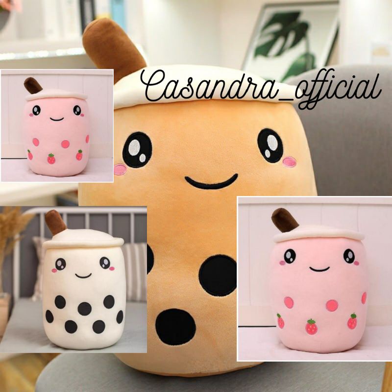 Boneka Boba Milk,Bantal Gentong Boba Milk ukuran (28cm)