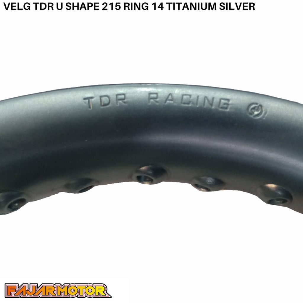 OBRAL TDR VELG U SHAPE 215 RING 14 TITANIUM SETENGAH LINGKARAN MATIC