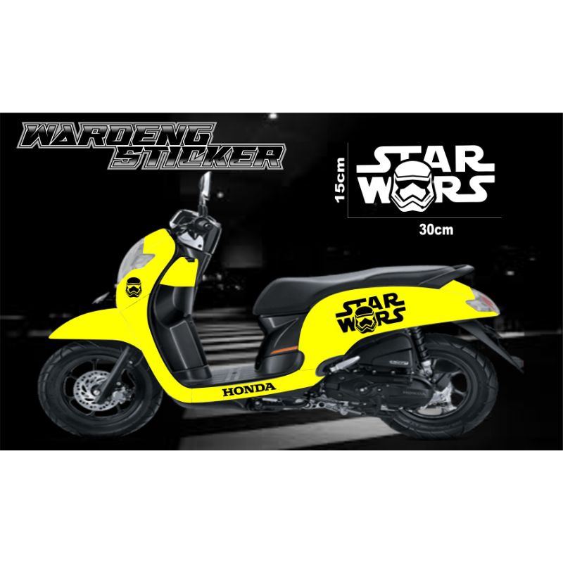 Sticker starwars stiker cutting striping variasi list body motor scoopy