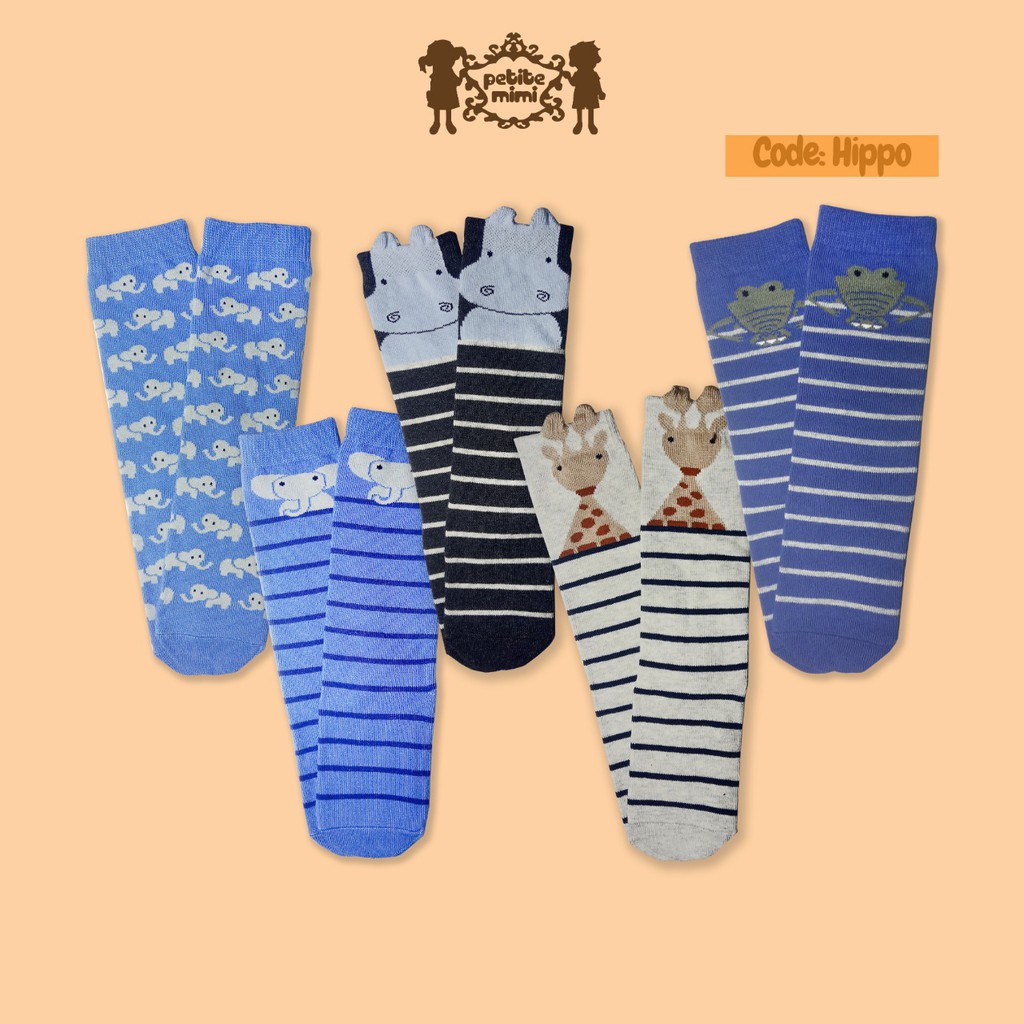 KAOS KAKI PETITE MIMI TOODLER  DINO &amp; FISHERMAN ( 2- 4 Thn ) ISI 5 PASANG