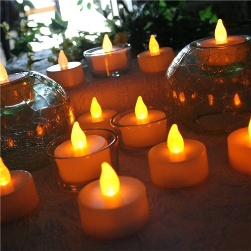 3Pcs/Pack Flameless Christmas LED Candle,Wedding Battery LED Candle Light,Multicolor Tea Light Lamp