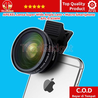 Lensa HP Fotografi Super Lebar Wide Angle Lens 0.45x + Macro 12.5x Untuk Smartphone Titangadget