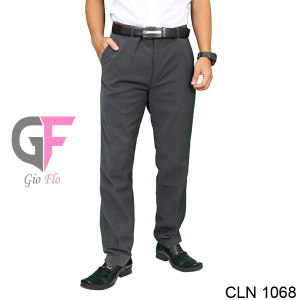 GIOFLO Bawahan Formal Celana Bahan Pria Modern Grey / CLN 1068