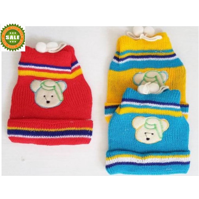 6 PIECES TOPI RAJUT Topi Bayi Rajut grosir termurah