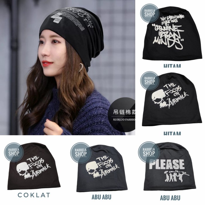 Topi Kupluk Pria Dan Wanita Topi Bannie Hat Bahan Lembut Import Coklat