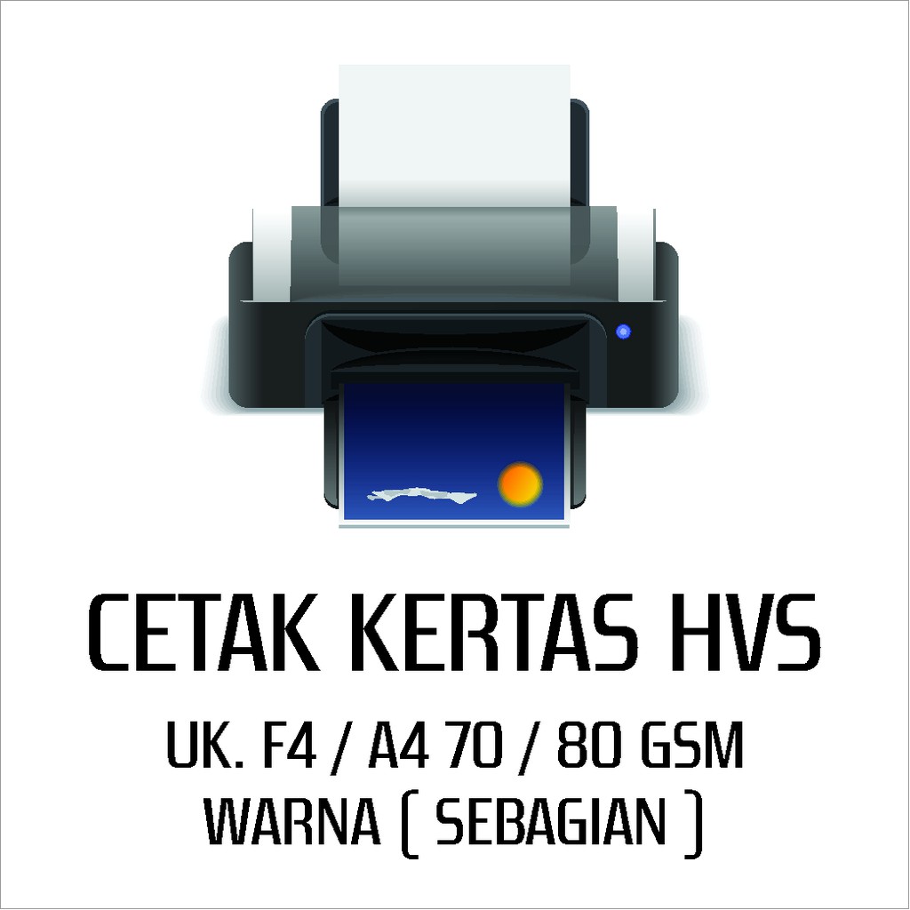 

Print Cetak HVS F4 70 GSM / A4 80 GSM Warna Sebagian