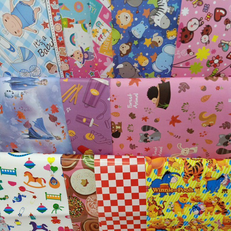 

kertas kado san san wawa motif random tinggal diinfo saja buat boy or girls ya kak