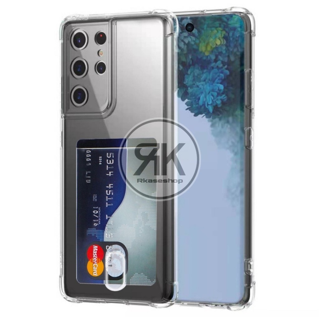 Anti Crack Card Holder Kartu SAMSUNG S20 S21 S20+ S20 S22 ULTRA S10 S10+ S10 LITE case casing cover