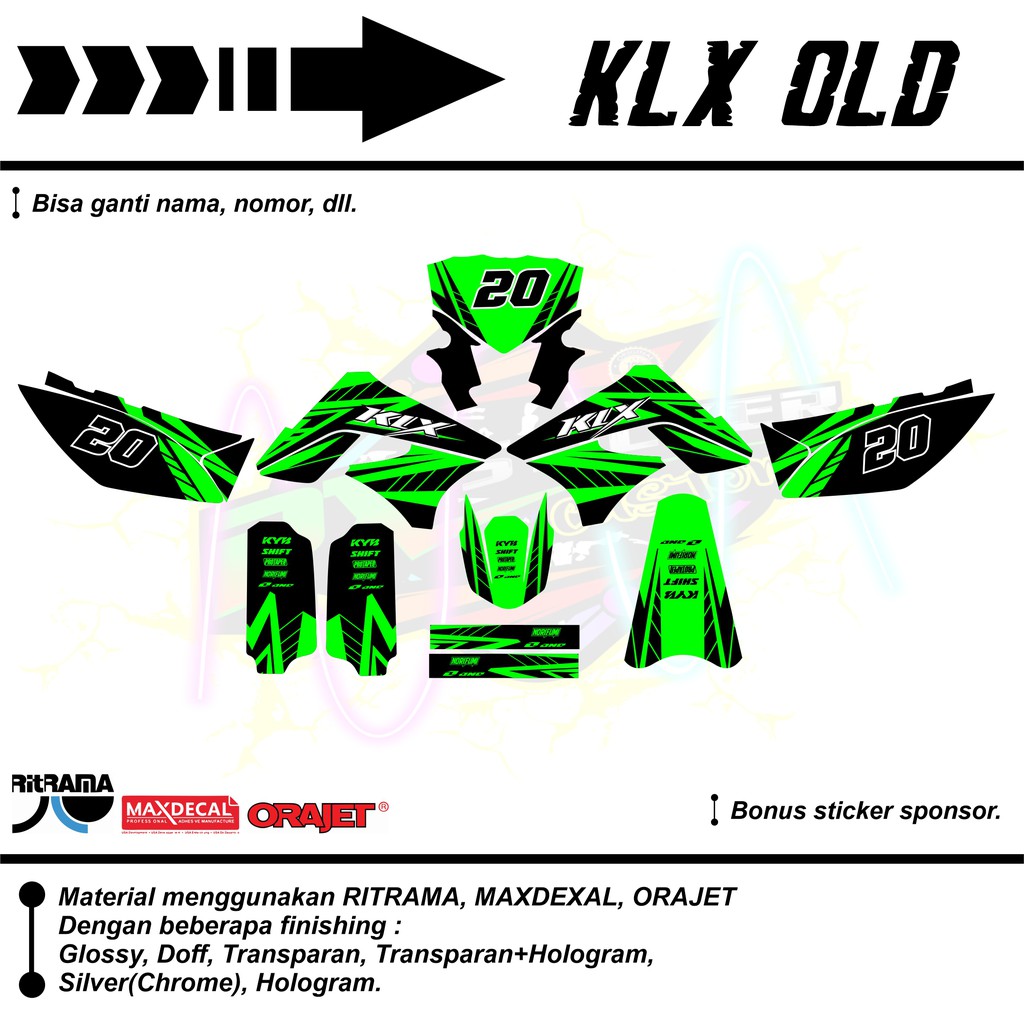 DECAL CUSTOM FULL BODY KLX OLD