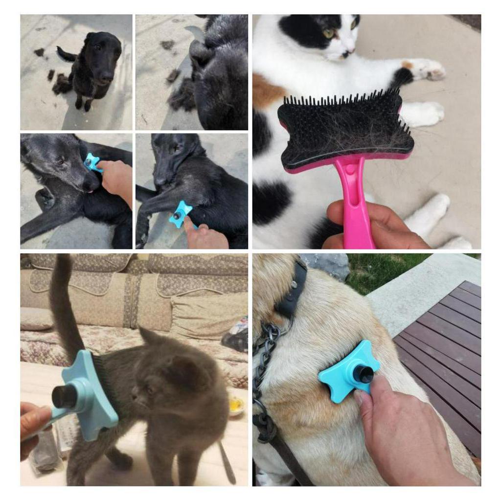 ★〓YUFeiPet〓★ Pet comb depilation and depilation dissolve clean and grooming plastic dog flea comb pet supplies