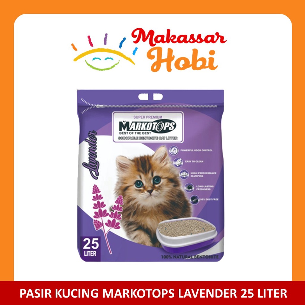 Pasir Kucing Gumpal Wangi MARKOTOPS Markotop 25L 25 L Liter 25liter