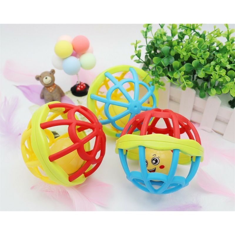 ~ PIYOSHI08 ~ Mainan Bayi Bola Kerincingan Bahan Karet Lembut / Teether Rattle Ball / Baby Toy MA37