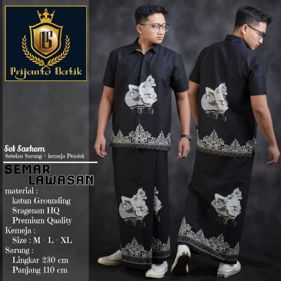 SEMAR LAWASAN PRIJANTO SETELAN SARUNG KEMEJA BATIK SOLO LENGAN PENDEK LAPIS FURING PREMIUM MODERN KATUN HALUS GITARJA PERWIRA MAHESA ARIESWA AJIBHANU RAJASWA JAYANEGARA MANGKUBUMI MODHANG NAVY PRASTOWO PROBOSETO MAHKOTA HITAM KENCONO UNGU SUKET SEGORO