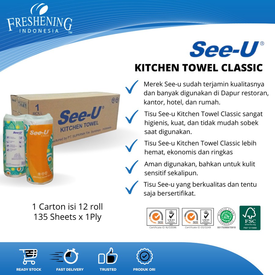 See-U Kitchen Towel Classic/ Tissue Minyak / Tissue Dapur
