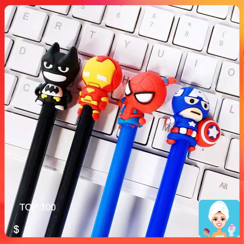

[ML] PULPEN SUPER HERO LUCU BATMAN SPIDERMAN IRONMAN CAPTAIN AMERICA BALLPOINT BOLPEN PENA KARAKTER