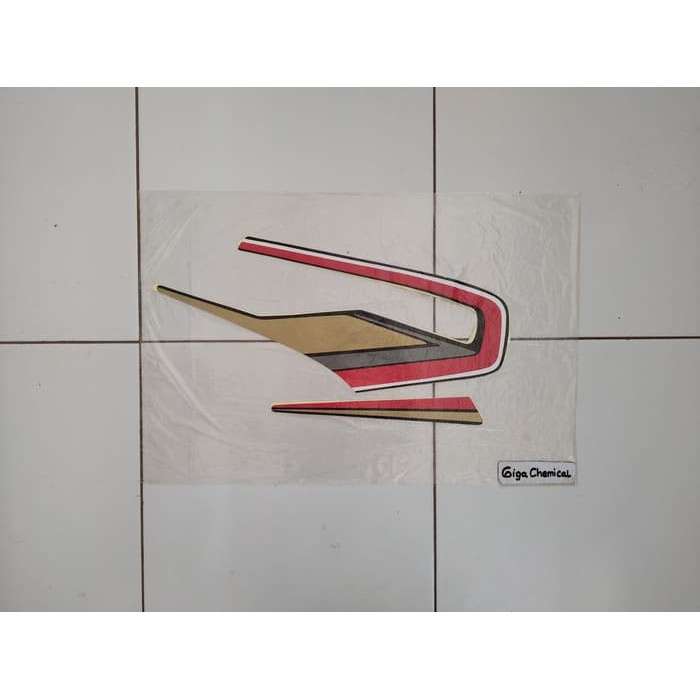 Striping Sticker Lis Yamaha RX King 1992 1993 Hitam Lis Merah