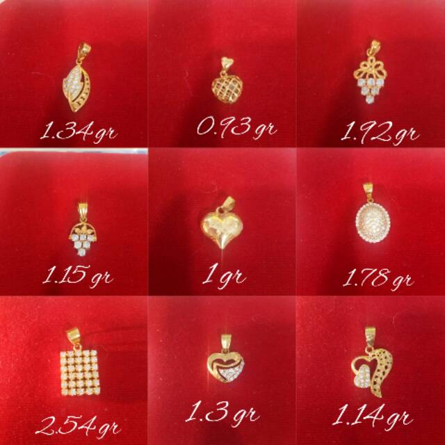 Liontin kadar 700 emas asli