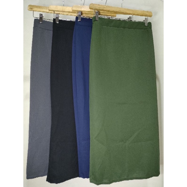 (PROMO) Rok Span Rajut scuba knit /rok span  Skirt Premium/ Rok Kint Polos 40-85 kg/HighWaist Wanita