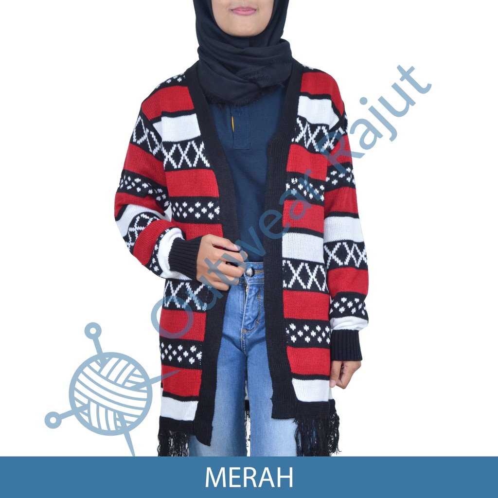 Atasan Rajut Wanita Cardigan Hinata