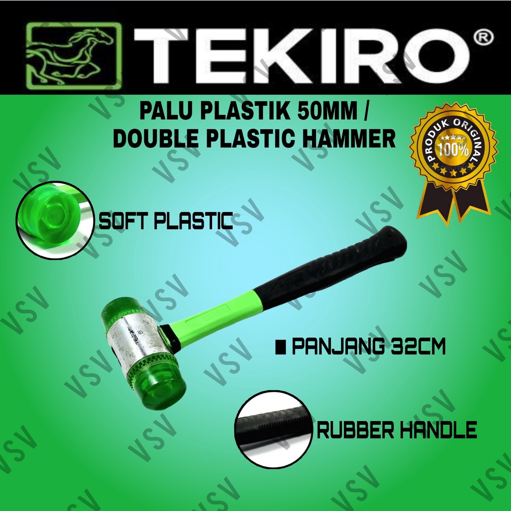 TEKIRO Palu Plastik 50mm Double Plastic Hammer TEKIRO