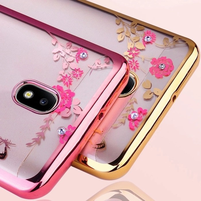 Grosir Softcase Flower Diamond List Chrome For Lenovo K5 K5 Plus A6020