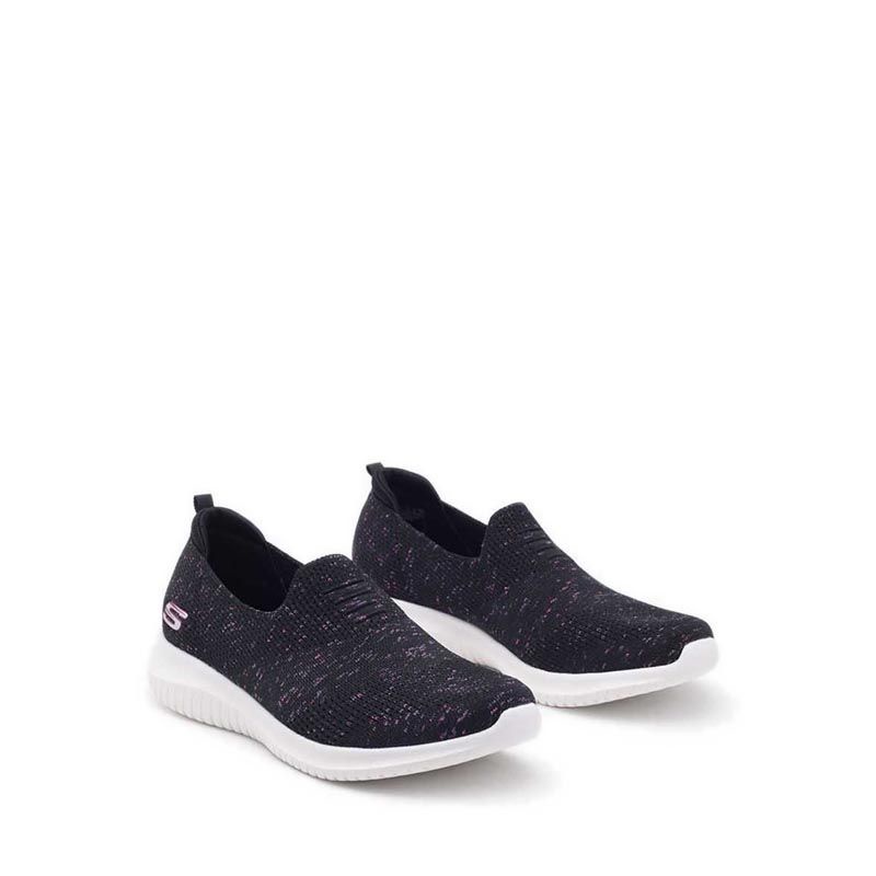 Skechers Ultra Flex Lush View. Black Pink Purple. Sepatu Wanita Original. 149141BPP