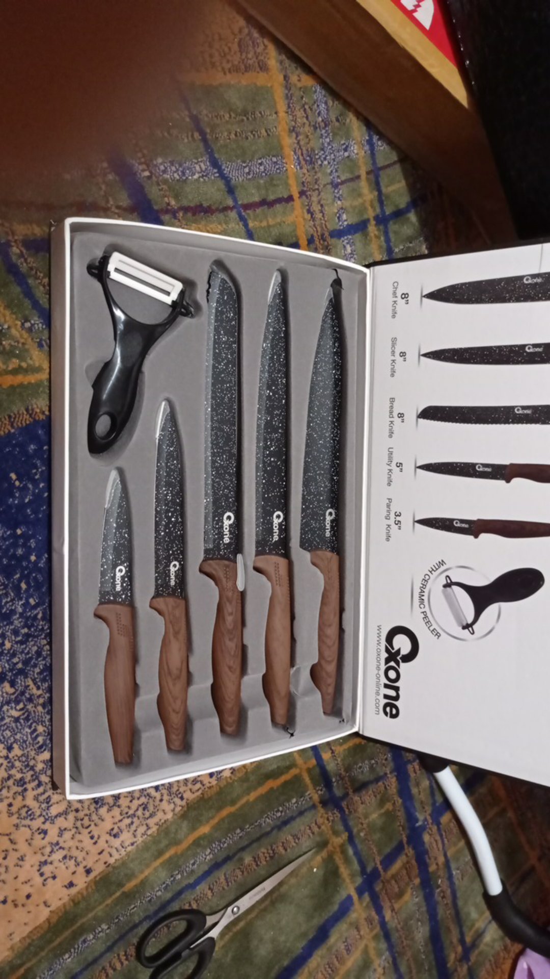 Pisau Oxone Black Marble Set Ox 605